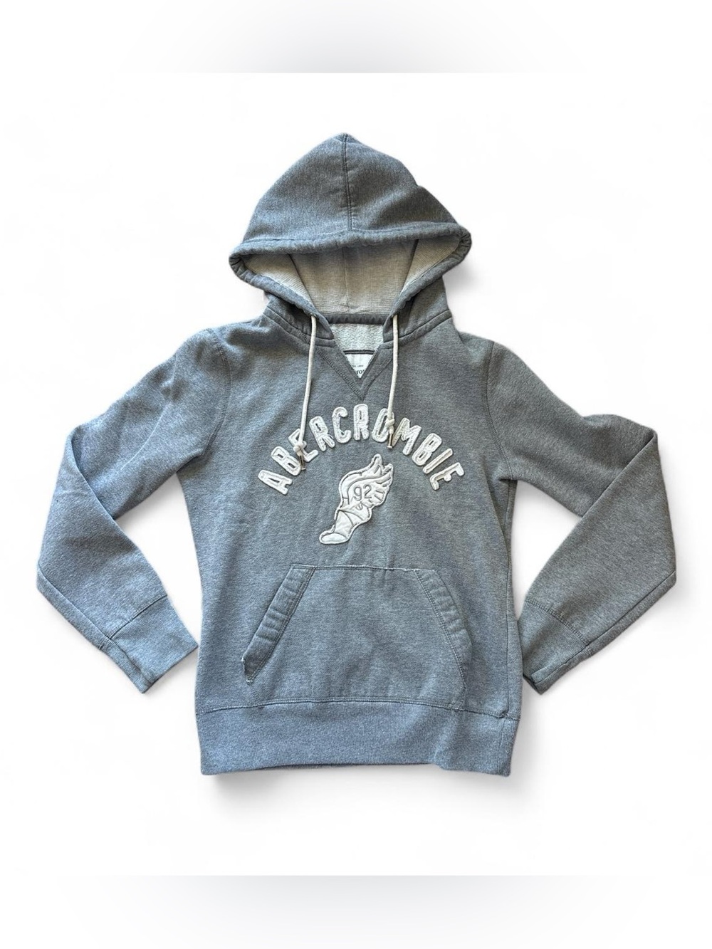 Vintage Y2K Abercrombie & Fitch Grey Graphic Hoodie Pullover